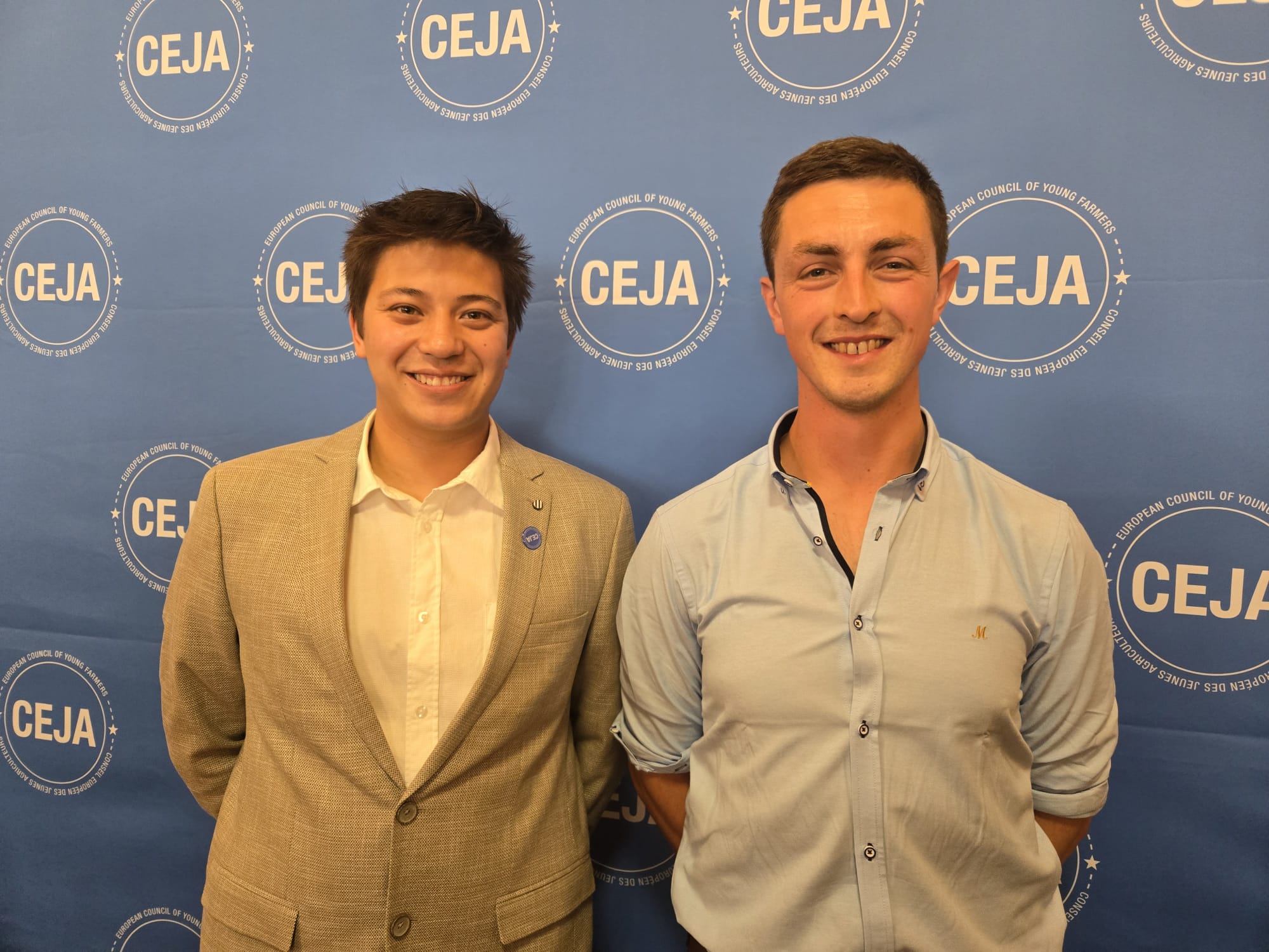 Michael Simpson with CEJA Vice-President Kevin Lillhonga 