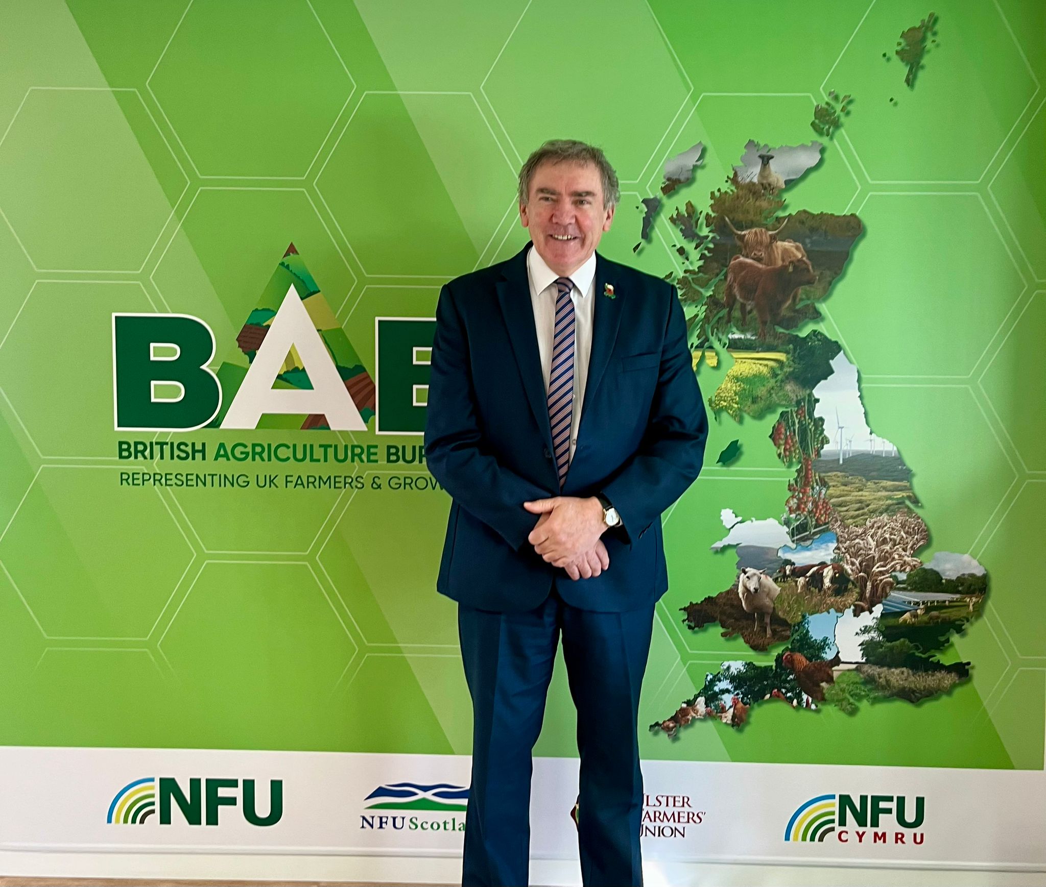 An image showing outgoing NFU Cymru President, Aled Jones, November 2025